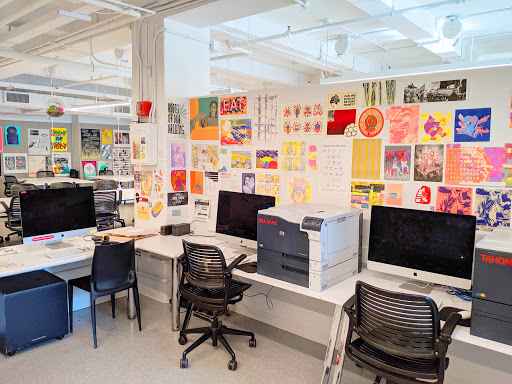 graphic design studio interior